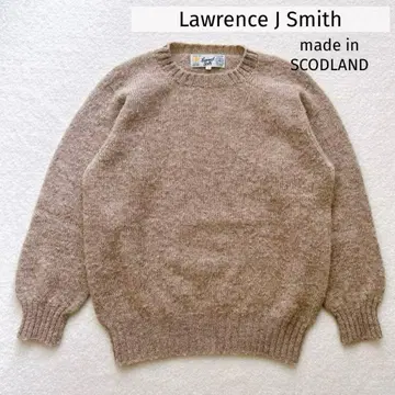 로렌스 제이 스미스 베이지 울 크루넥 스웨터 32