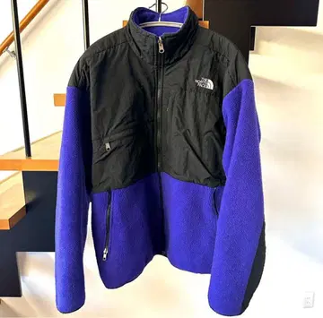 THE NORTH FACE 하프 지퍼 플리스 자켓 보라색 블랙