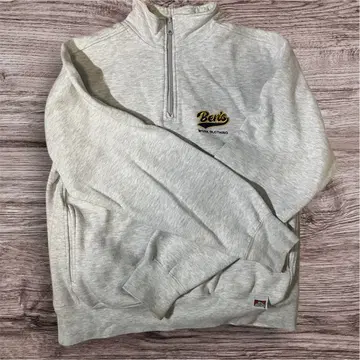 Ber's 그레이 하프 지퍼 맨투맨