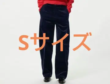 유니클로 코듀로이 커브 팬츠 긴 길이 s 네이비