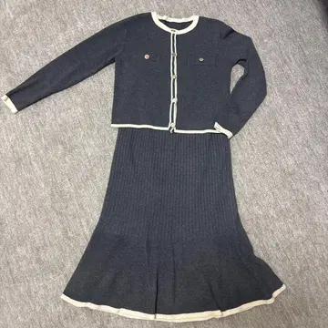 NATURAL BEAUTY BASIC 다크 그레이 니트 셋업