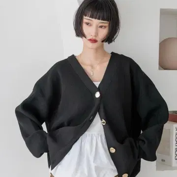 로리즈팜 데코 버튼 BIGV 가디건