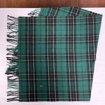 [새상품급] 랄프 로렌 체크 무늬 스톨 무릎 담요 2WAY