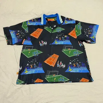 leftalone 레프트 얼론 패턴 셔츠 L 블랙