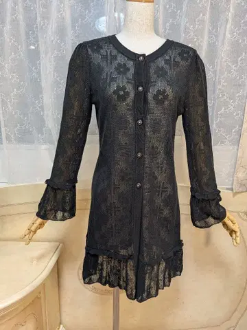 엠즈 그레이시 롱 가디건 40 블랙