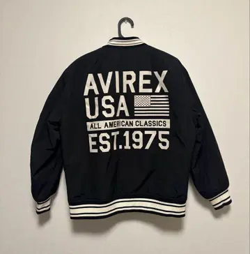 AVIREX 스타디움 점퍼 블랙 F