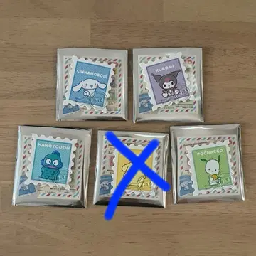 산리오 가죽풍 스티커 4장 세트