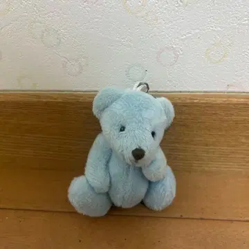 스카이블루 곰 모양 키링