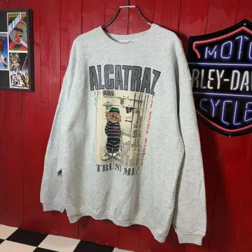 90s USA제 Hanes HEAVYWEIGHT 알카트라즈 감옥 맨투맨