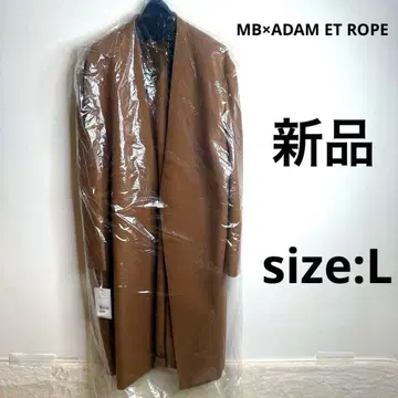 [ 새상품 ] MB x ADAM ET ROPE 노카라 울 코트 카멜 L