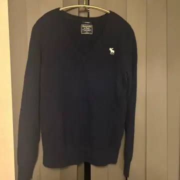 Abercrombie & Fitch 캐시미어 V넥 스웨터 S 네이비