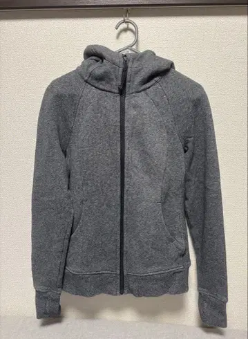 룰루레몬 그레이 후드 부착 후드티