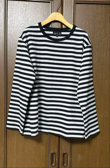 레어 새상품급 에네스베 보더T 긴팔T셔츠 그레이 블랙