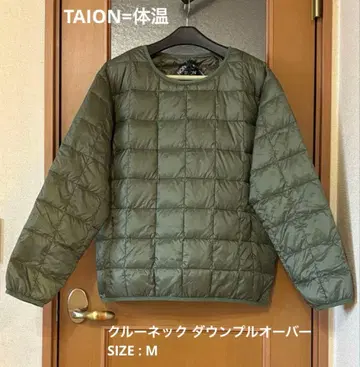 [ 레어 / 미사용 ] TAION=체온 크루넥 다운 풀오버 M