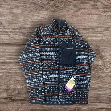 mont-bell 기하학 패턴 플리스 자켓 L 사이즈