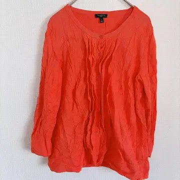 TALBOTS 오렌지 가디건 P