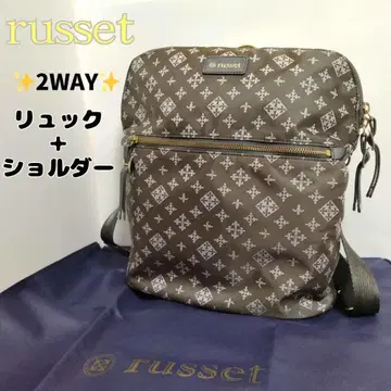 러셋 2WAY 백팩 숄더백 모노그램 그레이