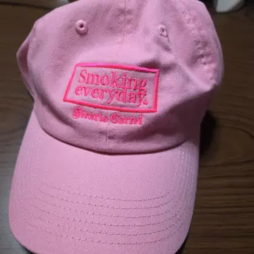 Smoking everyday 핑크 캡