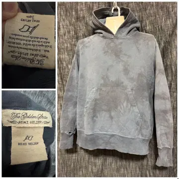 정가 21780엔 REMI RELIEF 타이다이 염색 데미지 가공 후드티
