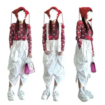 [ HEIHEI ] 하트 포켓 카고 스커트