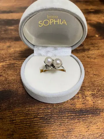 SOPHIA 실버 펄 반지 2알