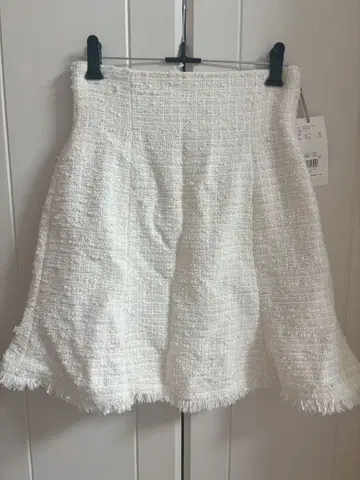 snidel 트위드 미니 스커트 화이트 새상품