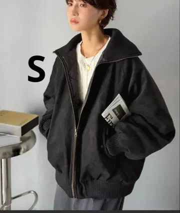 Java 리브 터틀 오버 사이즈 스웨이드 블루종 블랙 S 사이즈