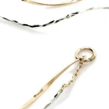 agete K10 SV 콤비 귀걸이 참