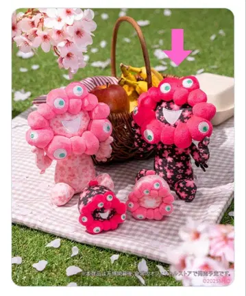 오사카 간사이 엑스포 미야쿠미야쿠 봉제 인형 벚꽃 블랙