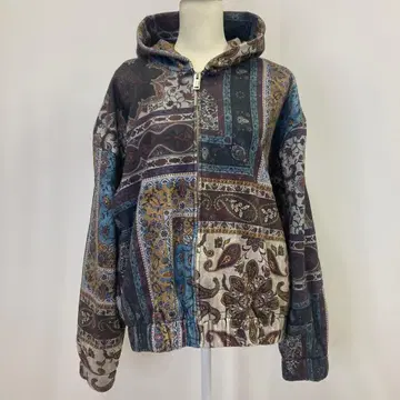 amok 아모크 페이즐리 무늬 후드티 풀 집업 사이즈 M