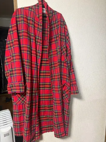 L.L.Bean 플란넬 소재 가운 레드 타탄 체크 미국제