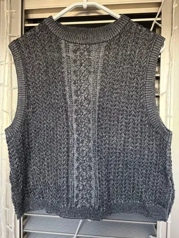 베스트 mizuiro ind 샤워 파티 케이블 짜임 니트 베스트