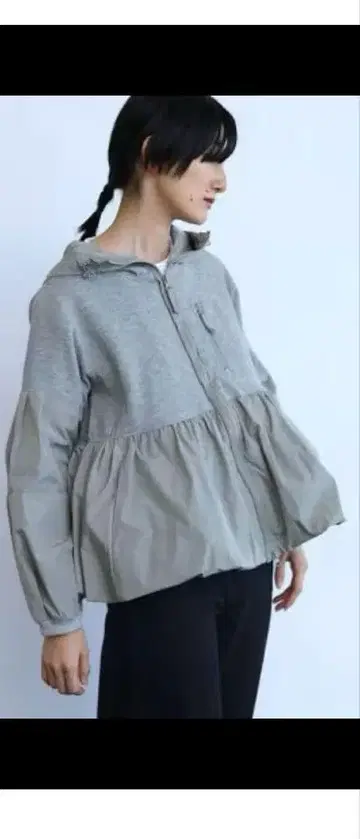 새상품 야마다야 lasud 라슈드 턱 디자인 벌룬 후드티