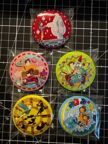 디즈니 자수 캔뱃지 5개 세트