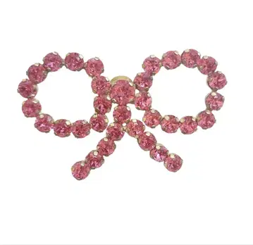 마키누모토 리본 브로치 핑크