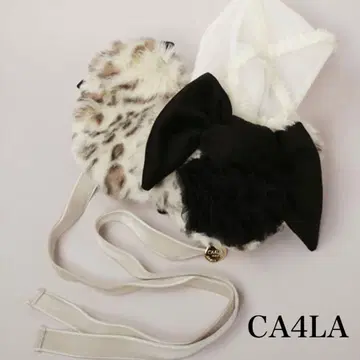 CA4LA 퍼 귀도리 리본 포함