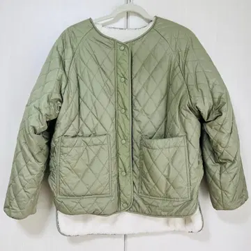 Samansa Mos2 blue 리버서블 퀼팅 자켓 FREE