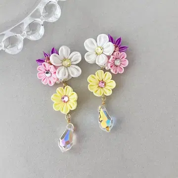 no.57 라푼젤 귀걸이 귀찌 일본풍 쓰마미자이쿠 성인식 후리소데