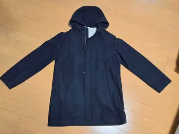 무인양품 후드 부착 코트 L 사이즈 네이비