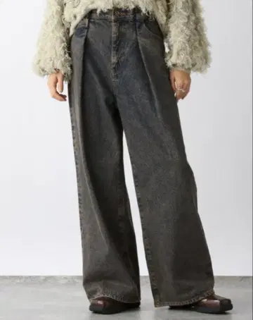 JEANASIS 턱 데님 와이드 팬츠