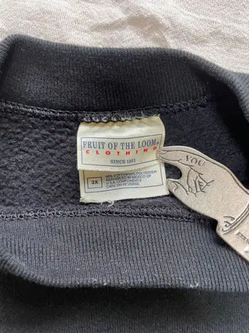 FRUIT OF THE LOOM 블랙 맨투맨