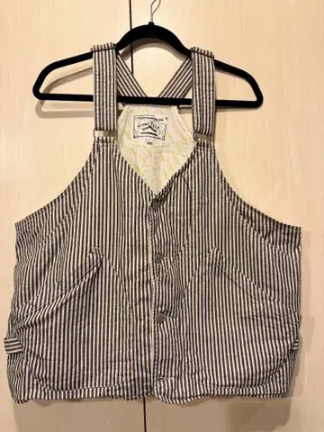 워크맨 WORKMAN 히코리 데님 베스트 프리 사이즈