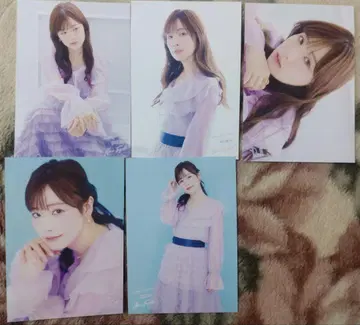 나오타 히나 라벤더 블루 브로마이드 5장 세트