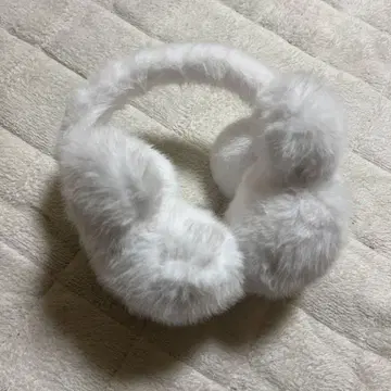 디즈니 귀도리 화이트 퍼 귀마개 화이트 미키 미니