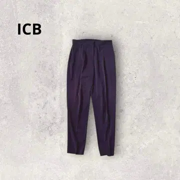 ICB 테이퍼드 팬츠 턱 오피스 캐주얼 무지 뒷밴딩