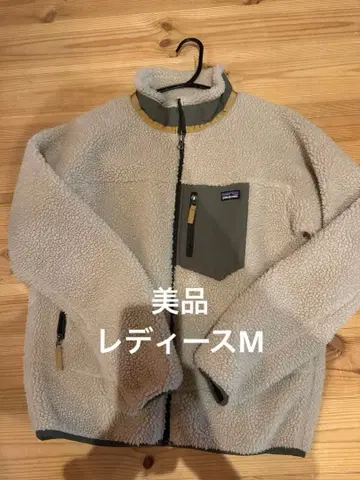 Patagonia 플리스 자켓 XXL 크림색/올리브