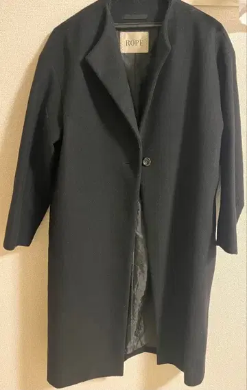 ROPE 블랙 롱 코트 36 사이즈