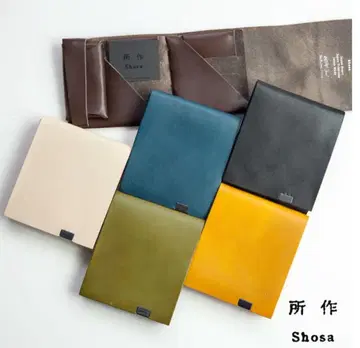 Shosa 그린 가죽 3단 폴더형 지갑