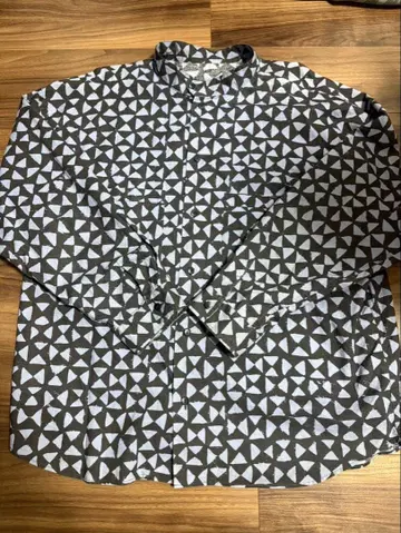 TENDERLOIN 텐더 로인 트라이앵글 셔츠 네이비 블랙 L