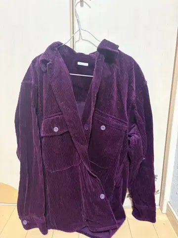 코듀로이 퍼플 셔츠 자켓